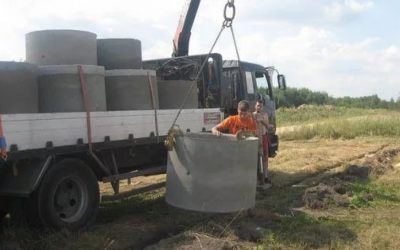 Перевозка бетонных колец и колодцев манипулятором - Псков, цены, предложения специалистов